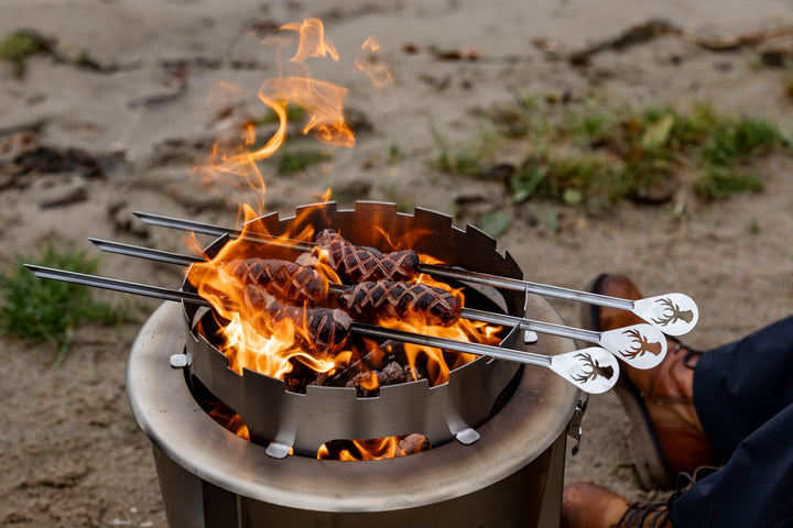 Alpha Camp Cook Kit | Outdoor Cooking Fire Pit Set | Corten