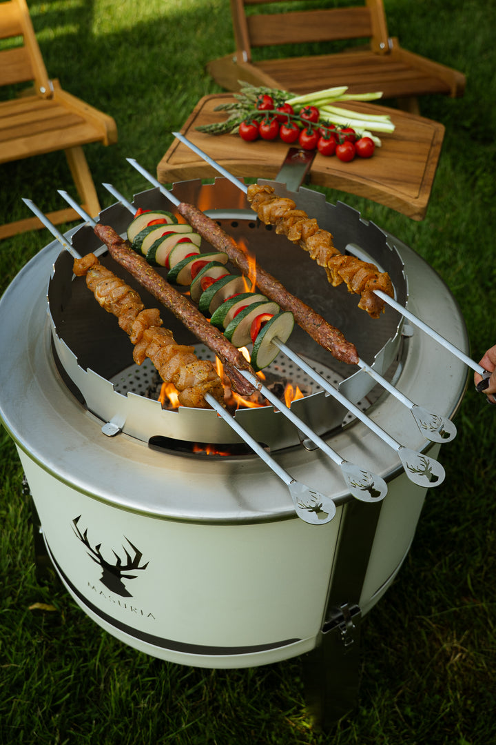 Alpha 600 Steak & Fire Set – Ivory Frost