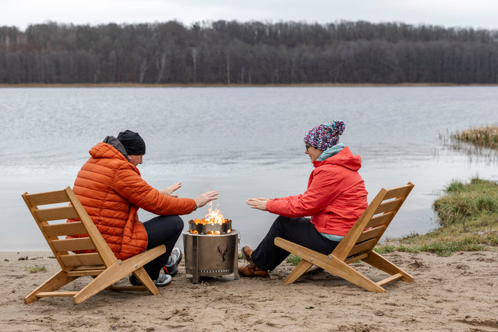 Alpha Camp Cook Kit | Outdoor Cooking Fire Pit Set | Silver