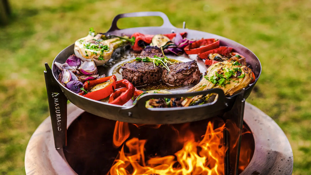 Alpha 600 Grill Plate Set | Smokeless Fire Pit + Grill Plate | Silver