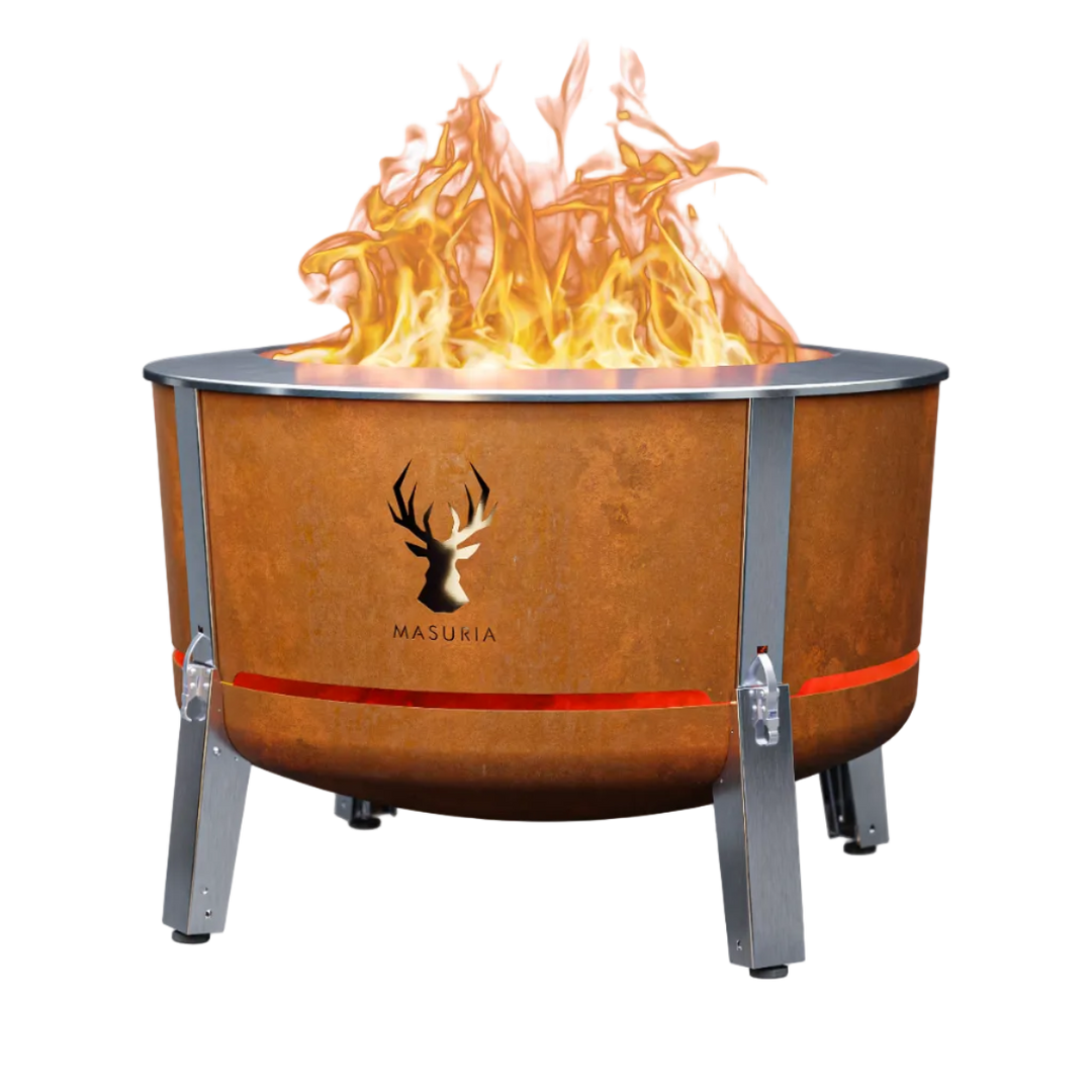 Alpha 800 – Premium Smokeless Fire Pit 80 cm | Masuria Wild – Masuria Wild | smokeless fire pit, outdoor chair (rauchfreies Feuerstelle, Gartenstuhl)