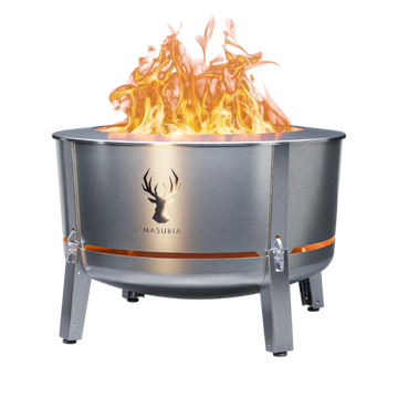 Alpha 800 – Premium Smokeless Fire Pit 80 cm | Masuria Wild – Masuria Wild | smokeless fire pit, outdoor chair (rauchfreies Feuerstelle, Gartenstuhl)