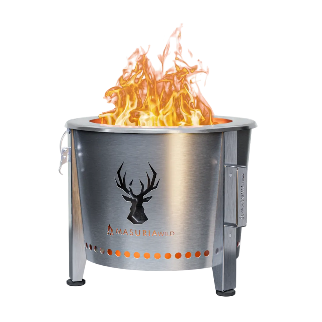 Alpha Camp – Portable Smokeless Fire Pit for Outdoor Adventures | Masuria Wild – Masuria Wild | smokeless fire pit, outdoor chair (rauchfreies Feuerstelle, Gartenstuhl)