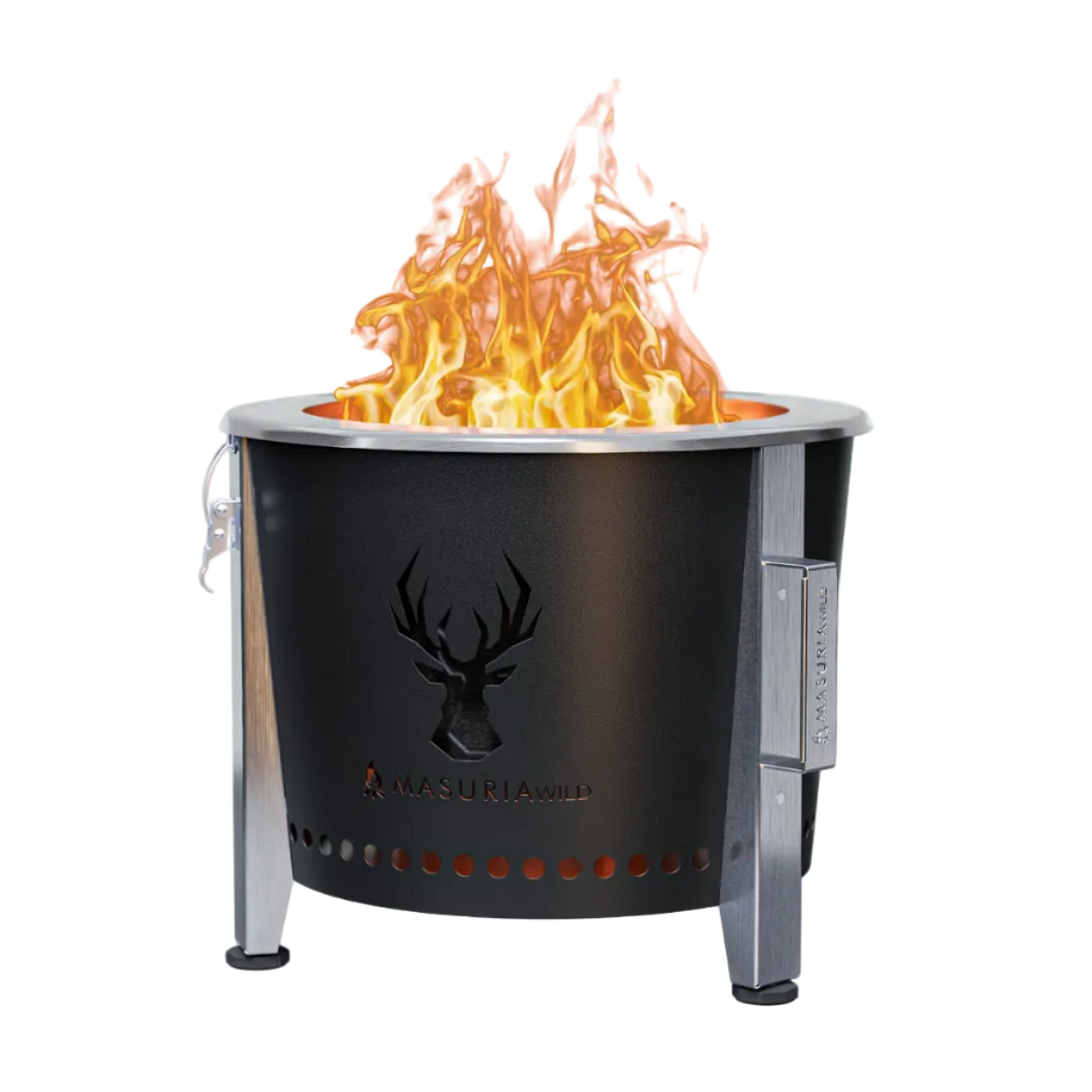Alpha Camp – Portable Smokeless Fire Pit for Outdoor Adventures | Masuria Wild – Masuria Wild | smokeless fire pit, outdoor chair (rauchfreies Feuerstelle, Gartenstuhl)