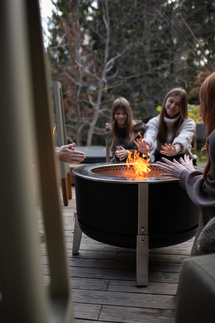 Alpha 800 Garden Kit | Garden Smokeless Fire Pit Sett | Silver