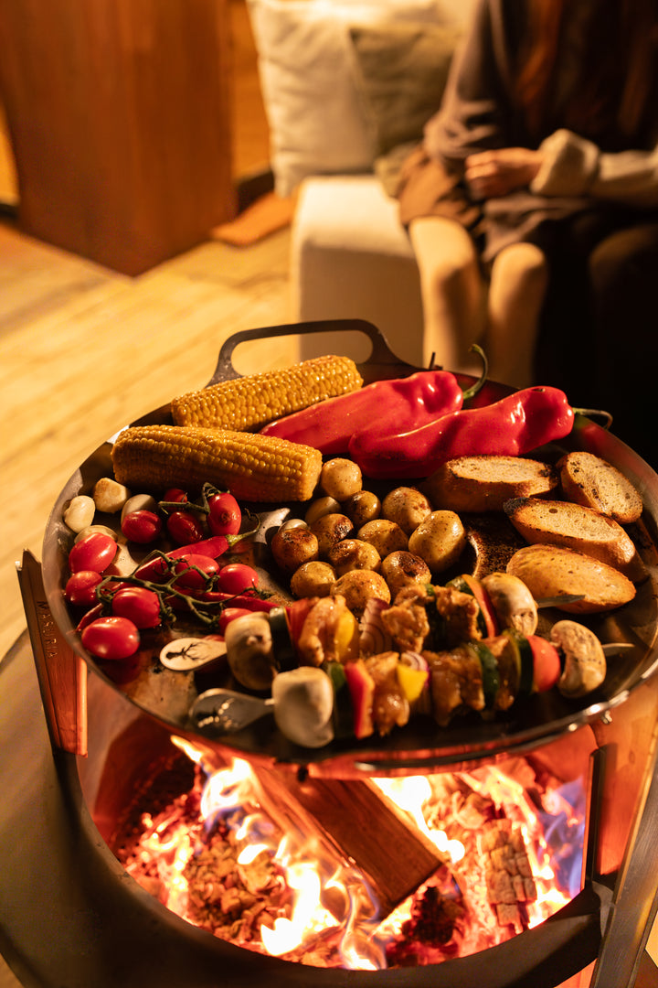 Alpha 600 Chief Kit | Grill & Cooking Set for Smokeless Fire Pit | Corten