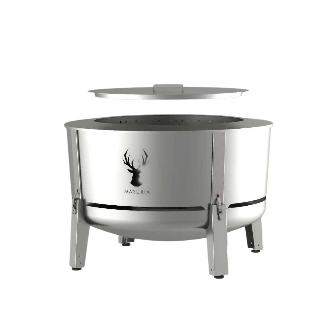 Alpha 800 Gathering Set | Smokeless Fire Pit for 6 | Silver