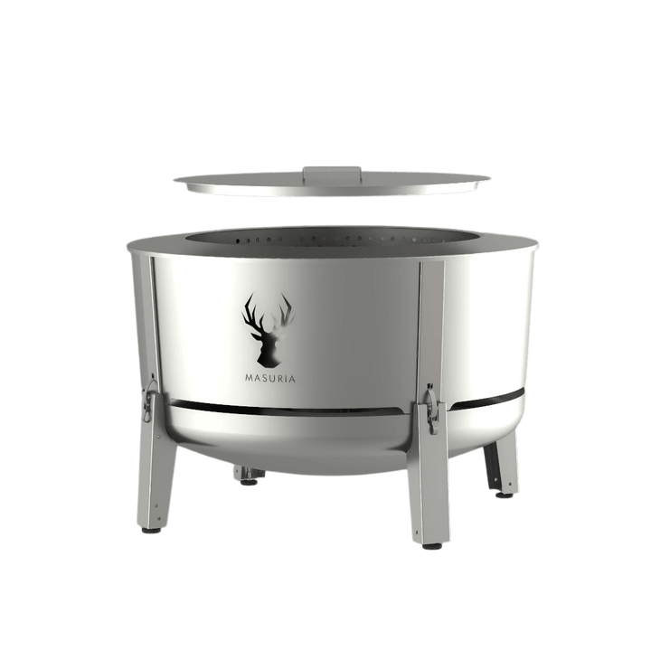 Alpha 800 Gathering Set | Smokeless Fire Pit for 6 | Silver