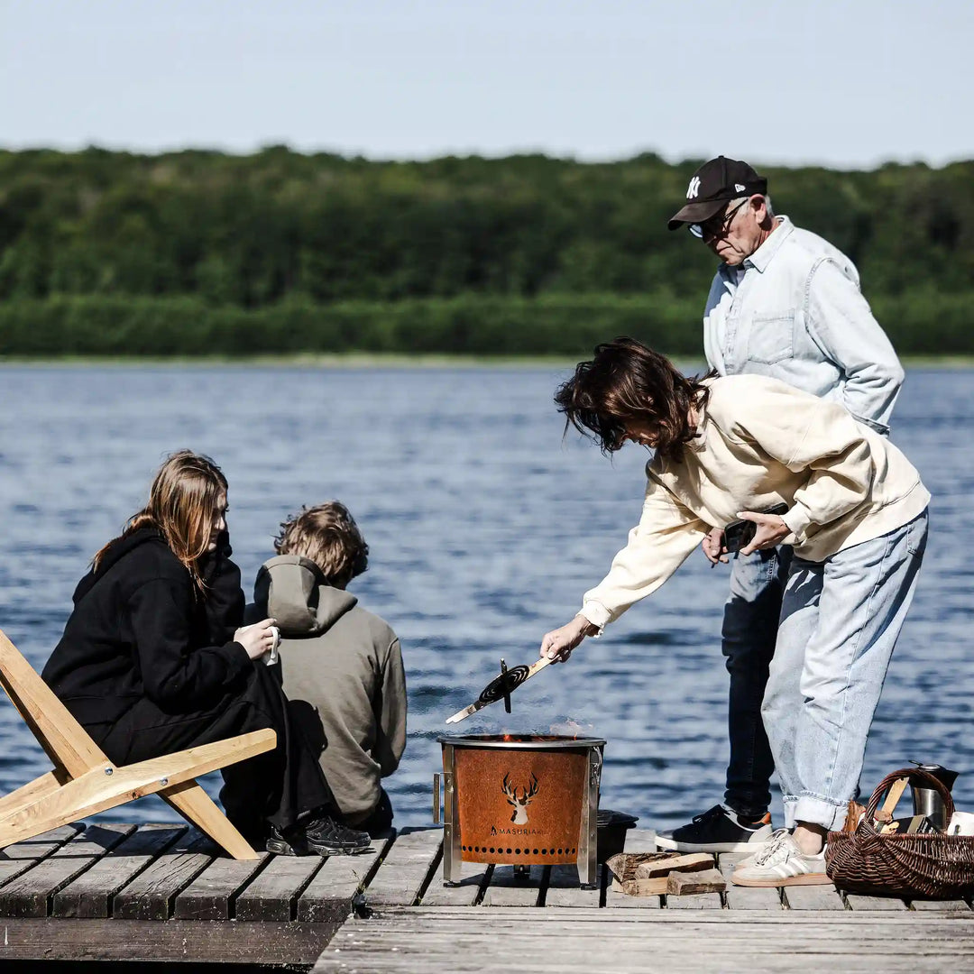 Alpha Camp Trail Kit | Portable Smokeless Fire Pit | Corten