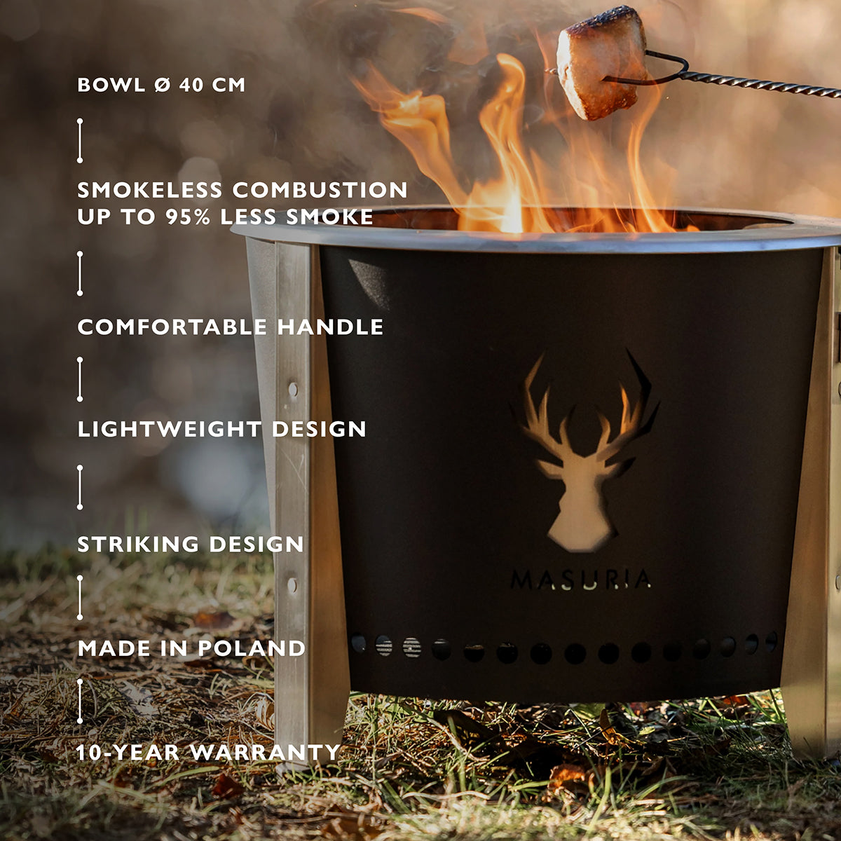 Alpha Camp Trail Kit | Portable Smokeless Fire Pit | Corten