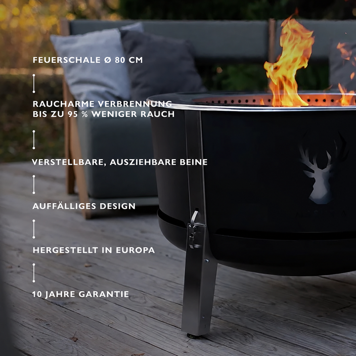 
Die wichtigsten Merkmale der Feuerschale Alpha 800