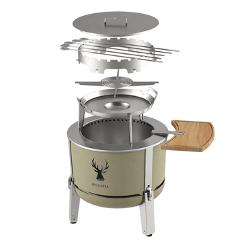 Alpha 600 Chef Kit | Grill & Cooking Set for Smokeless Fire Pit | Forest Haze