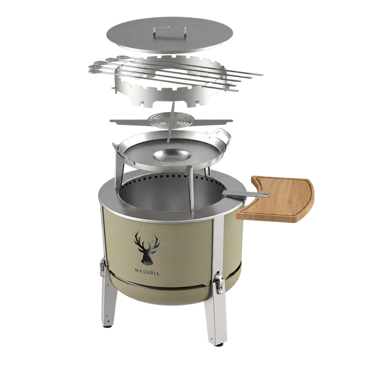 Alpha 600 Chef Kit | Grill & Cooking Set for Smokeless Fire Pit | Forest Haze