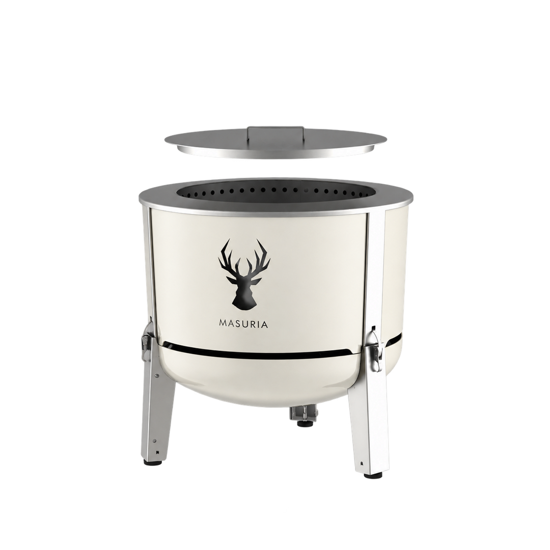 Alpha 600 Garden Kit | Smokeless Fire Pit Set | Ivory Frost