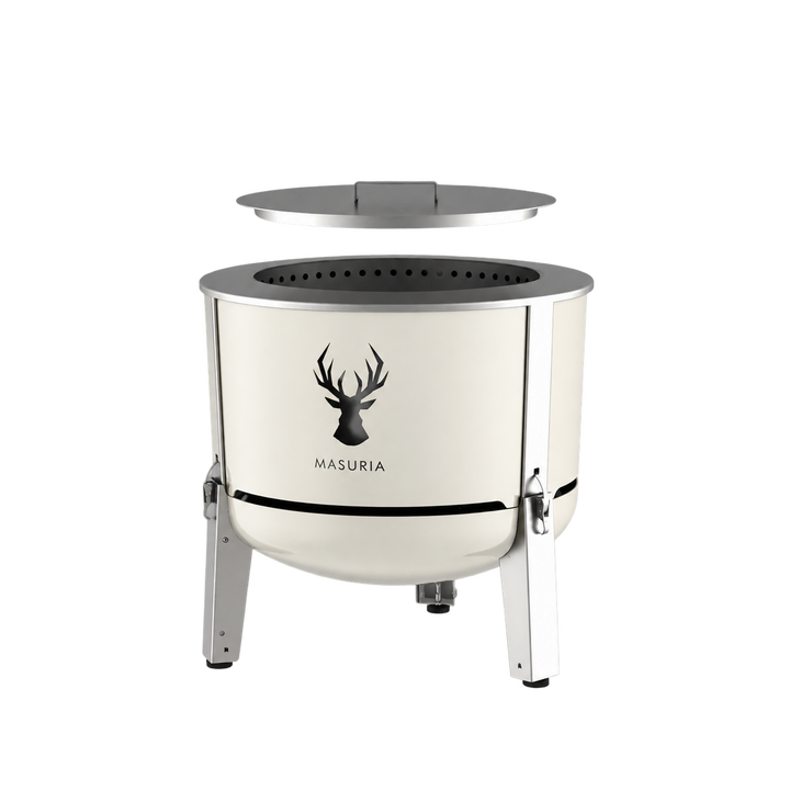 Alpha 600 Garden Kit | Smokeless Fire Pit Set | Ivory Frost