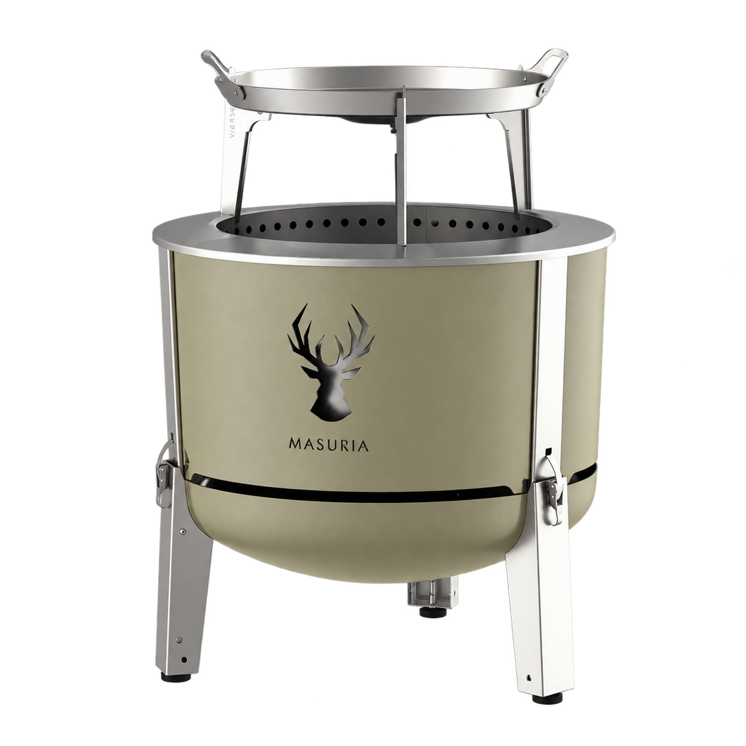 Alpha 600 Grill Plate Set | Smokeless Fire Pit + Grill Plate | Forest Haze