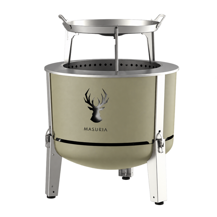 Alpha 600 Grill Plate Set | Smokeless Fire Pit + Grill Plate | Forest Haze
