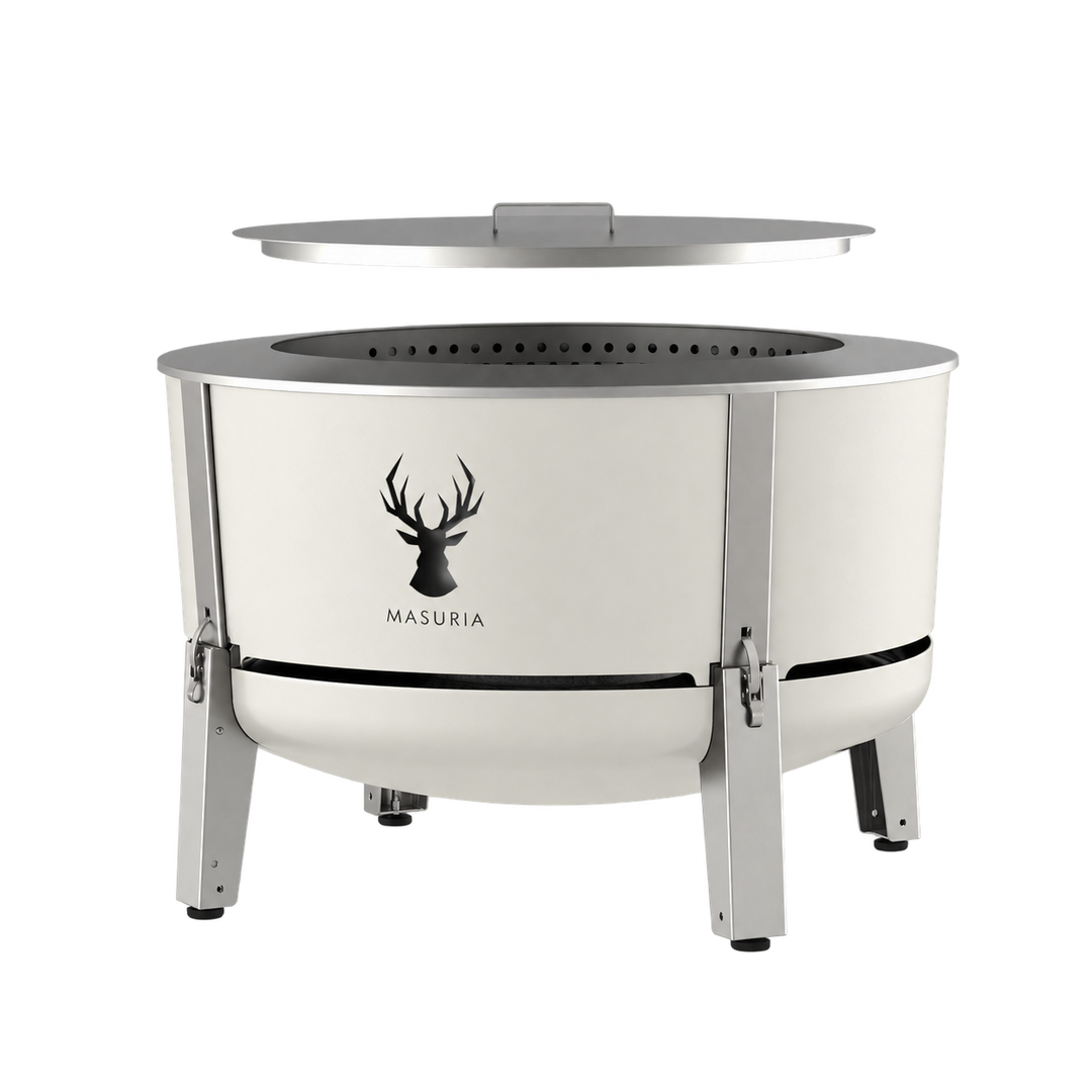 Alpha 800 Garden Kit | Garden Smokeless Fire Pit Set | Ivory Frost