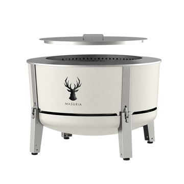 Alpha 800 Garden Kit | Garden Smokeless Fire Pit Set | Ivory Frost
