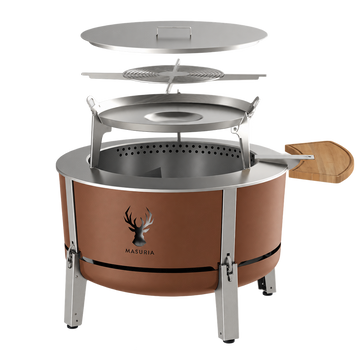 Alpha 800 Grill Master Kit | BBQ Fire Pit Set | Terra Brown