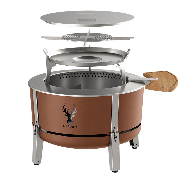 Alpha 800 Grill Master Kit | BBQ Fire Pit Set | Terra Brown