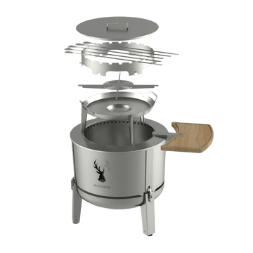 Alpha 600 Chef Kit – Complete Culinary Set with Smokeless Fire Pit | Masuria Wild – Masuria Wild | smokeless fire pit, outdoor chair (rauchfreies Feuerstelle, Gartenstuhl)