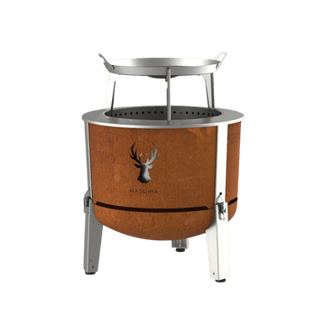 Alpha 600 Plancha Set – Smokeless Fire Pit with Multifunctional Plancha | Masuria Wild – Masuria Wild | smokeless fire pit, outdoor chair (rauchfreies Feuerstelle, Gartenstuhl)