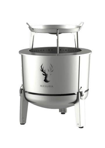 Alpha 600 Plancha Set – Smokeless Fire Pit with Multifunctional Plancha | Masuria Wild – Masuria Wild | smokeless fire pit, outdoor chair (rauchfreies Feuerstelle, Gartenstuhl)