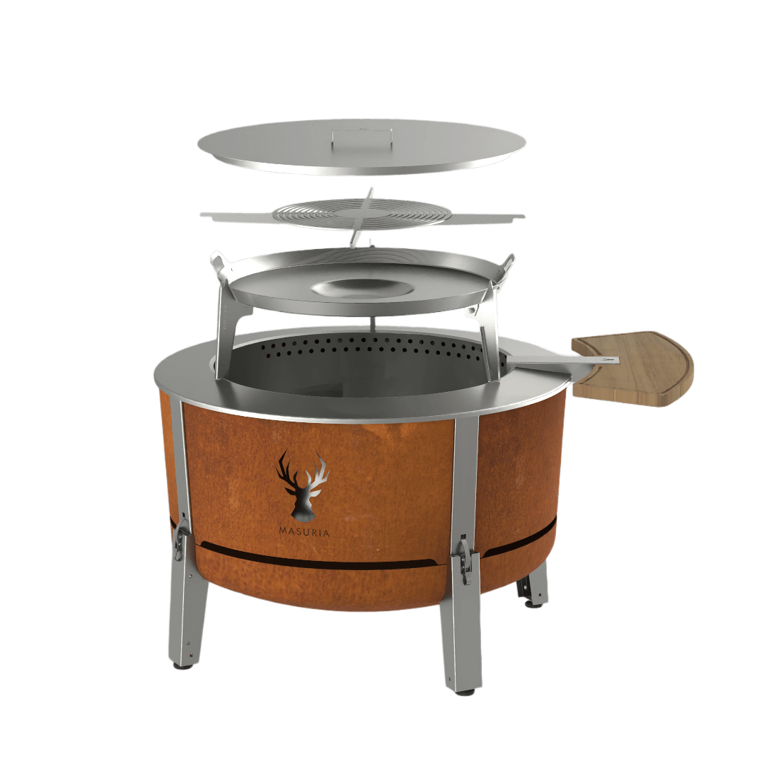 Alpha 800 Grill Master Kit – BBQ Set with Premium Smokeless Fire Pit | Masuria Wild – Masuria Wild | smokeless fire pit, outdoor chair (rauchfreies Feuerstelle, Gartenstuhl)