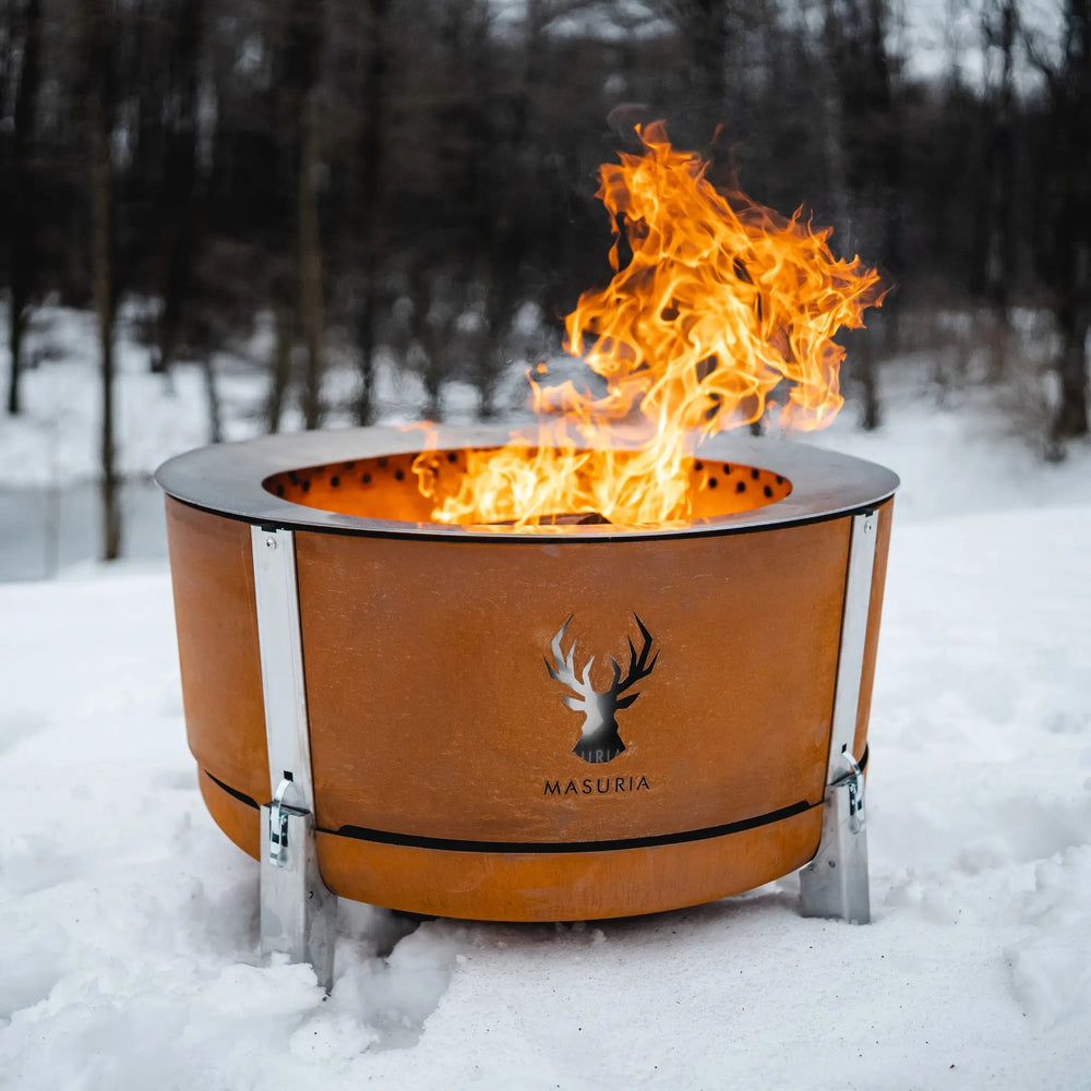 Alpha 800 – Premium Smokeless Fire Pit 80 cm | Masuria Wild – Masuria Wild | smokeless fire pit, outdoor chair (rauchfreies Feuerstelle, Gartenstuhl)