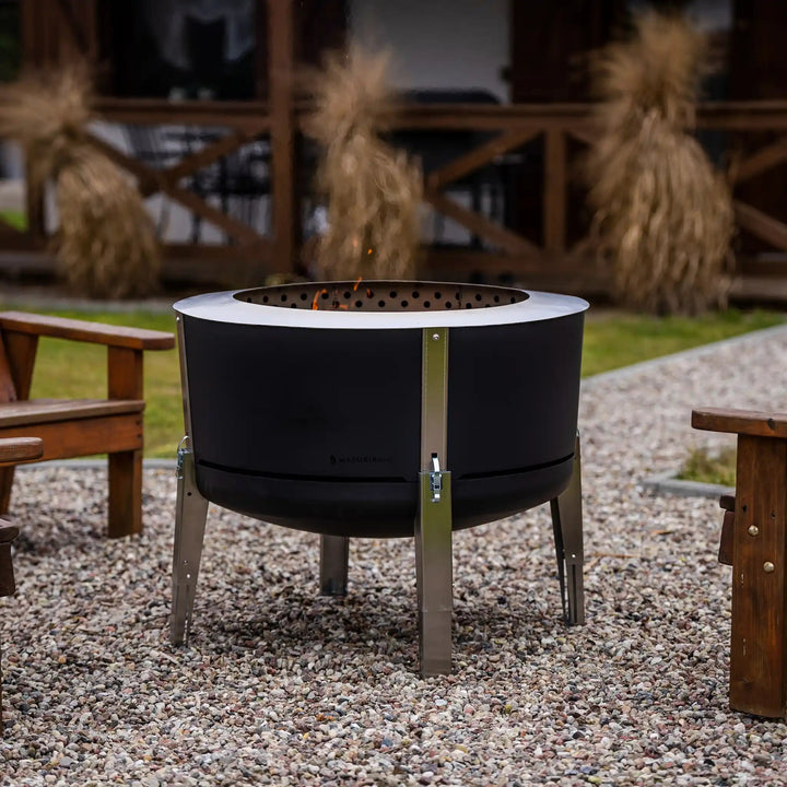 Alpha 800 – Premium Smokeless Fire Pit 80 cm | Masuria Wild – Masuria Wild | smokeless fire pit, outdoor chair (rauchfreies Feuerstelle, Gartenstuhl)