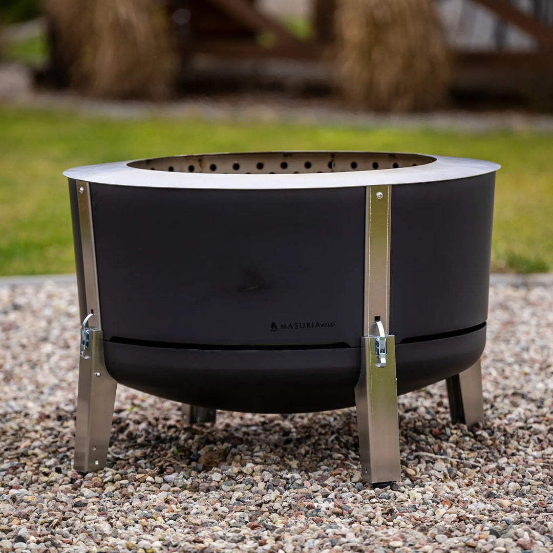 Alpha 800 – Premium Smokeless Fire Pit 80 cm | Masuria Wild – Masuria Wild | smokeless fire pit, outdoor chair (rauchfreies Feuerstelle, Gartenstuhl)
