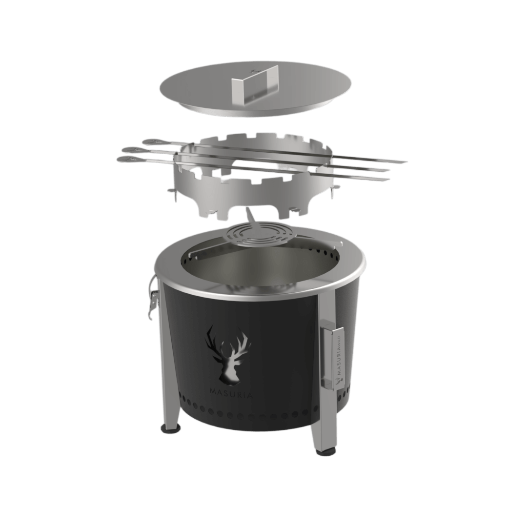 Alpha Camp Cook Kit | Outdoor Cooking Fire Pit Set | Black – MASURIA WILD