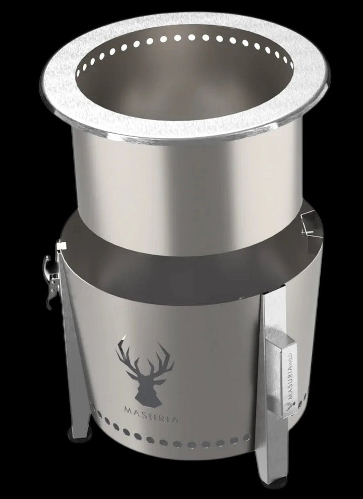 Alpha Camp – Portable Smokeless Fire Pit for Outdoor Adventures | Masuria Wild – Masuria Wild | smokeless fire pit, outdoor chair (rauchfreies Feuerstelle, Gartenstuhl)