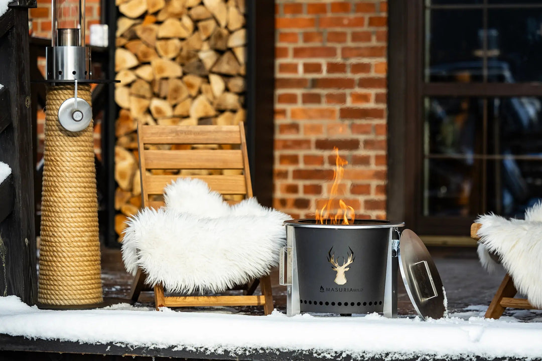 Alpha Camp – Portable Smokeless Fire Pit for Outdoor Adventures | Masuria Wild – Masuria Wild | smokeless fire pit, outdoor chair (rauchfreies Feuerstelle, Gartenstuhl)