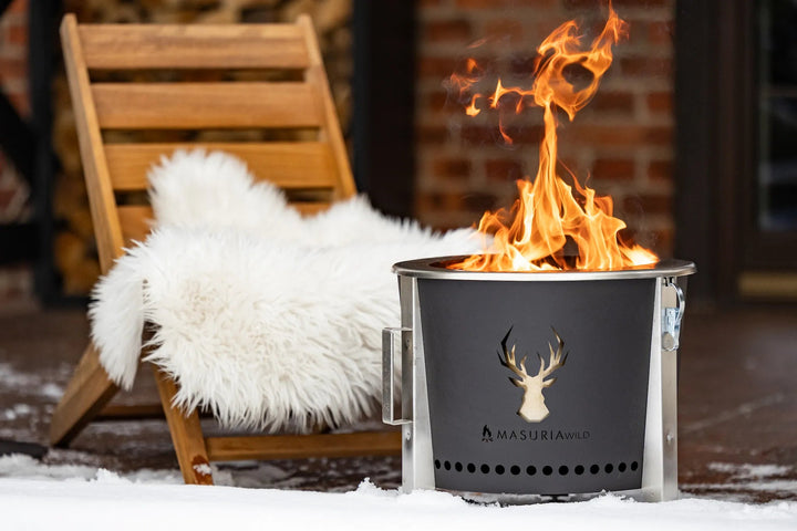 Alpha Camp – Portable Smokeless Fire Pit for Outdoor Adventures | Masuria Wild – Masuria Wild | smokeless fire pit, outdoor chair (rauchfreies Feuerstelle, Gartenstuhl)