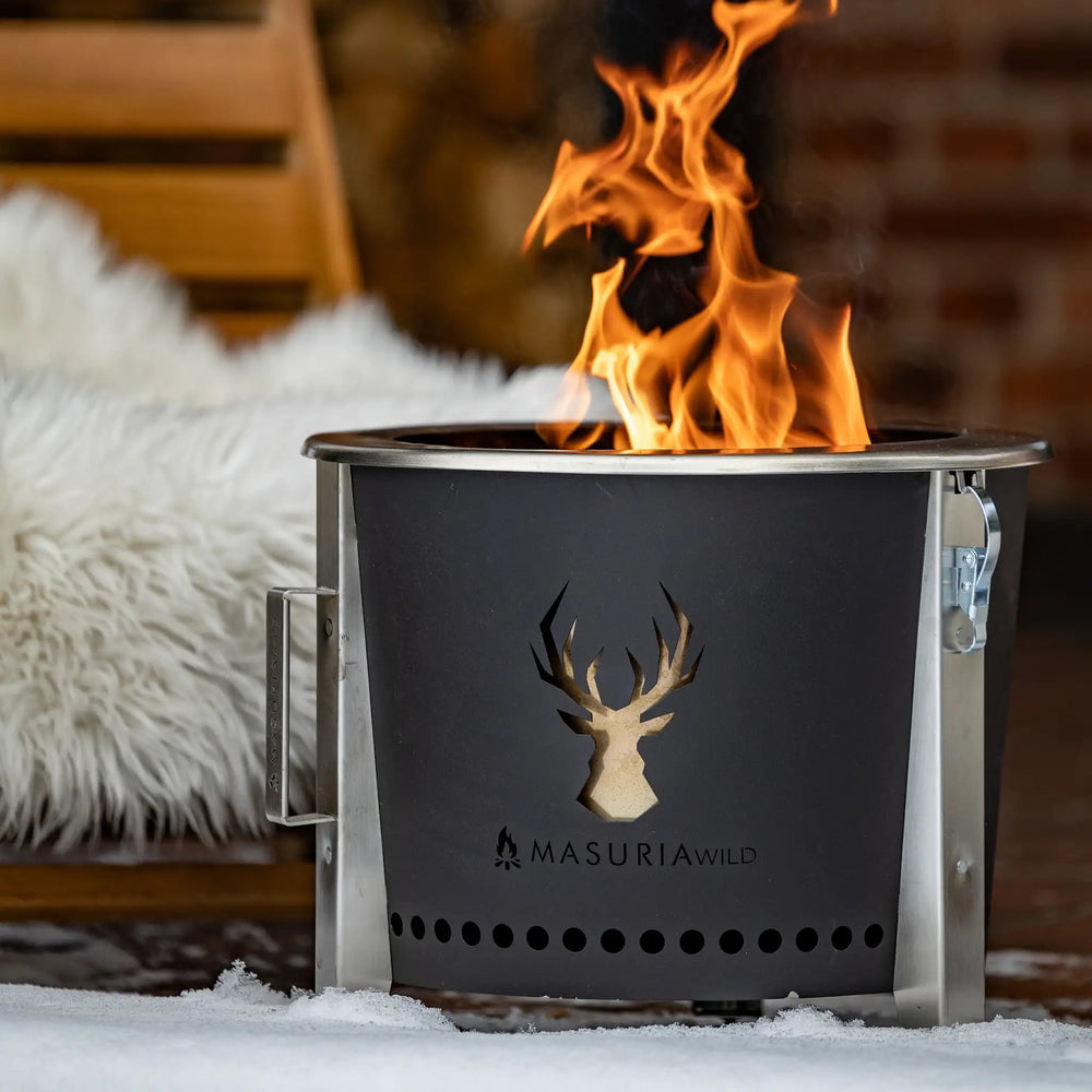 Alpha Camp – Portable Smokeless Fire Pit for Outdoor Adventures | Masuria Wild – Masuria Wild | smokeless fire pit, outdoor chair (rauchfreies Feuerstelle, Gartenstuhl)