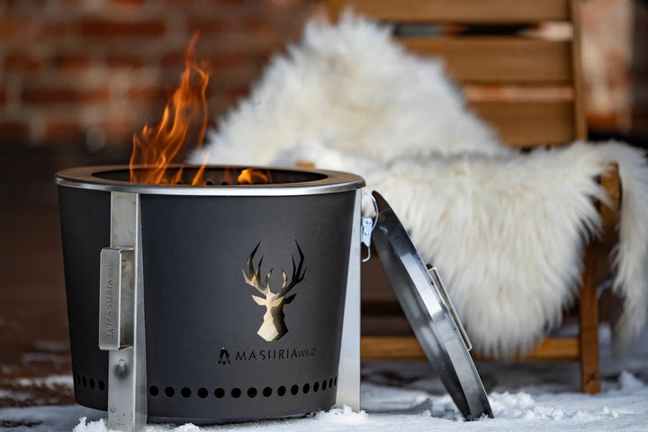 Alpha Camp – Portable Smokeless Fire Pit for Outdoor Adventures | Masuria Wild – Masuria Wild | smokeless fire pit, outdoor chair (rauchfreies Feuerstelle, Gartenstuhl)