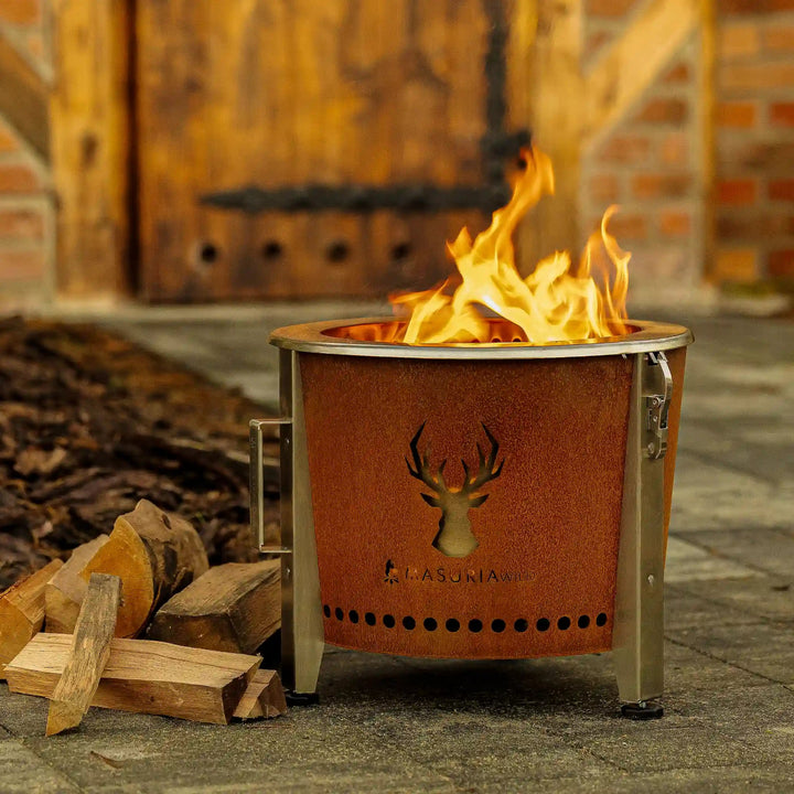 Alpha Camp – Portable Smokeless Fire Pit for Outdoor Adventures | Masuria Wild – Masuria Wild | smokeless fire pit, outdoor chair (rauchfreies Feuerstelle, Gartenstuhl)