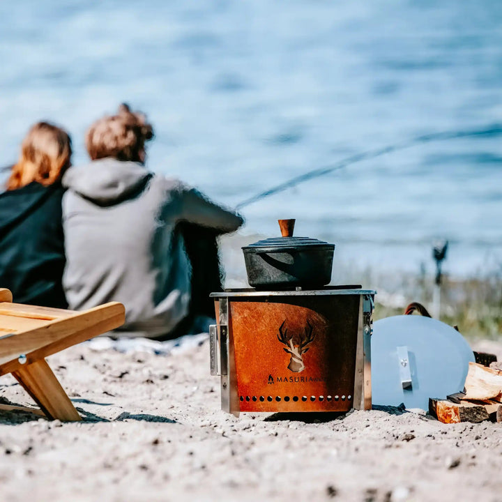 Alpha Camp Trail Kit | Portable Smokeless Fire Pit | Corten