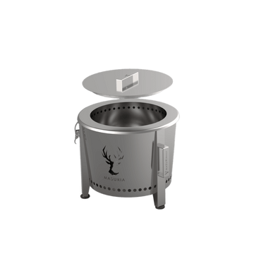 Alpha Camp Trail Kit – smokeless fire pit with lid | Masuria Wild – Masuria Wild | smokeless fire pit, outdoor chair (rauchfreies Feuerstelle, Gartenstuhl)