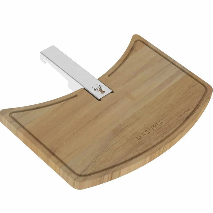 Bar for Alpha 600 – Oak Wood, Stainless Steel Handle | Masuria Wild – Masuria Wild | smokeless fire pit, outdoor chair (rauchfreies Feuerstelle, Gartenstuhl)