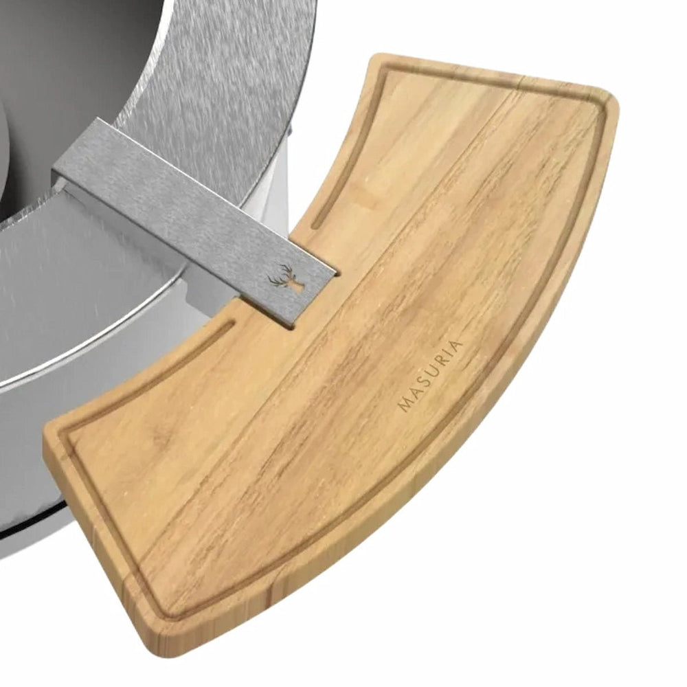 Bar for Alpha 800 – Oak Wood, Stainless Steel Handle | Masuria Wild – Masuria Wild | smokeless fire pit, outdoor chair (rauchfreies Feuerstelle, Gartenstuhl)