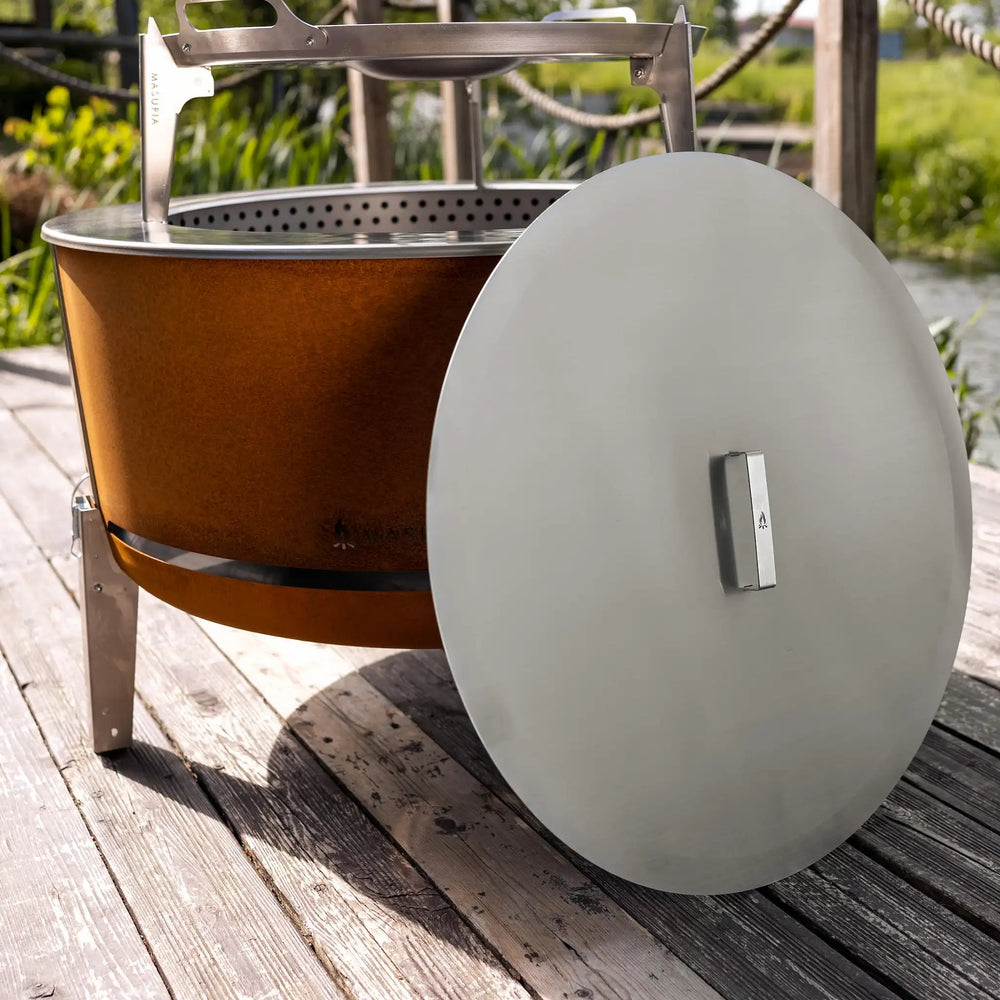 Lid for Alpha 800 – Stainless Steel | Masuria Wild – Masuria Wild | smokeless fire pit, outdoor chair (rauchfreies Feuerstelle, Gartenstuhl)