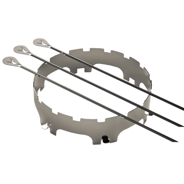 Skewer Rack for Alpha Camp – Stainless Steel | Masuria Wild – Masuria Wild | smokeless fire pit, outdoor chair (rauchfreies Feuerstelle, Gartenstuhl)